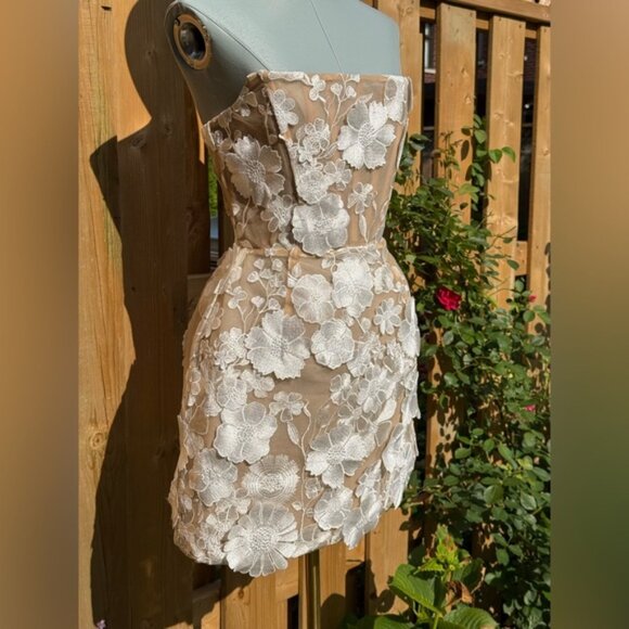 🆕 BRONX & BANCO 🧿 NWOT Jasmine Maraya White Mini Dress - Sz XS - US 2 - Picture 4 of 13